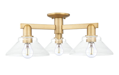 Arcadia Semi-Flush Mount Brushed Satin Nickel