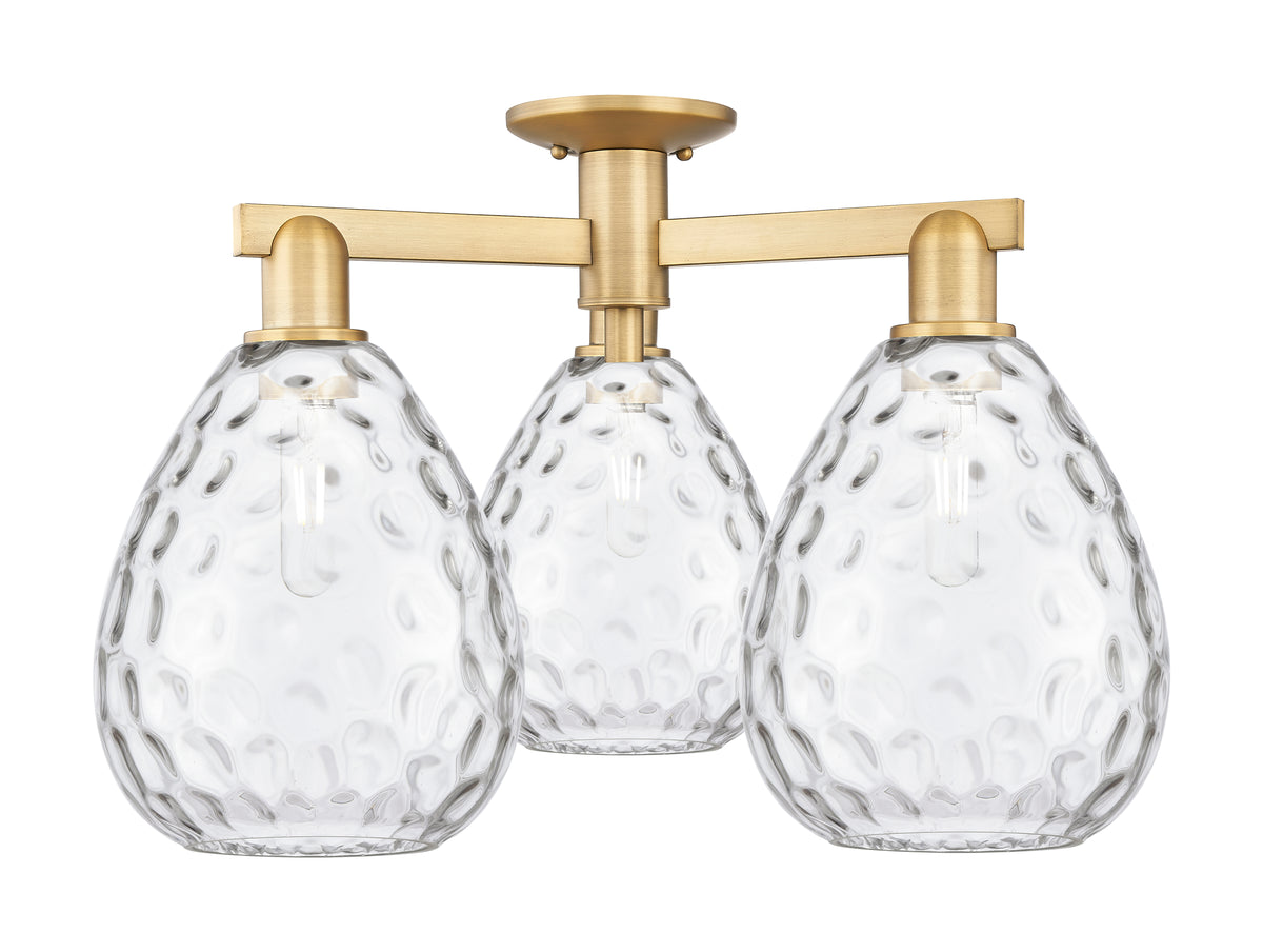 Arcadia Semi-Flush Mount Cast Brass