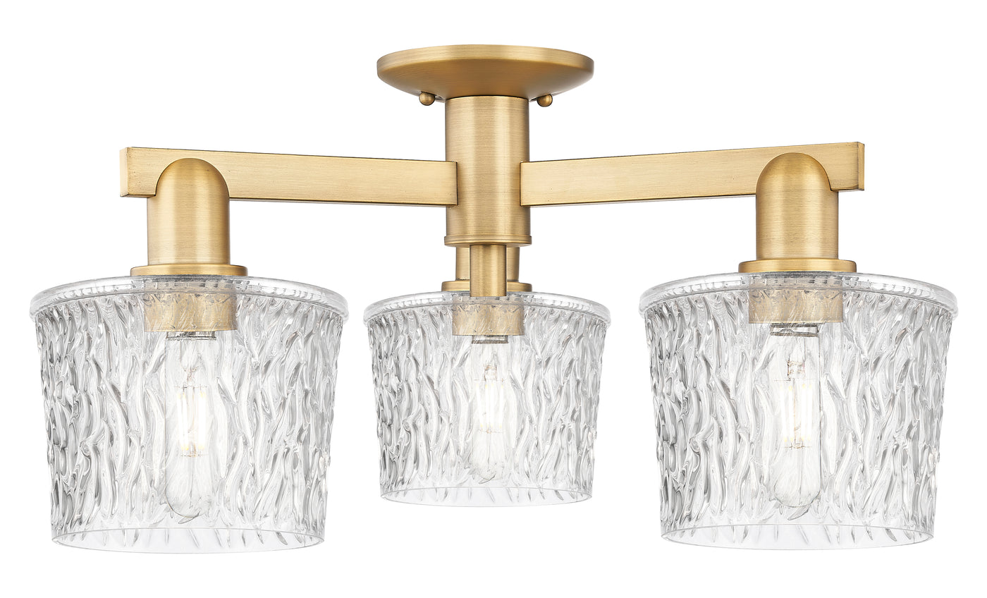 Arcadia Semi-Flush Mount Brushed Satin Nickel