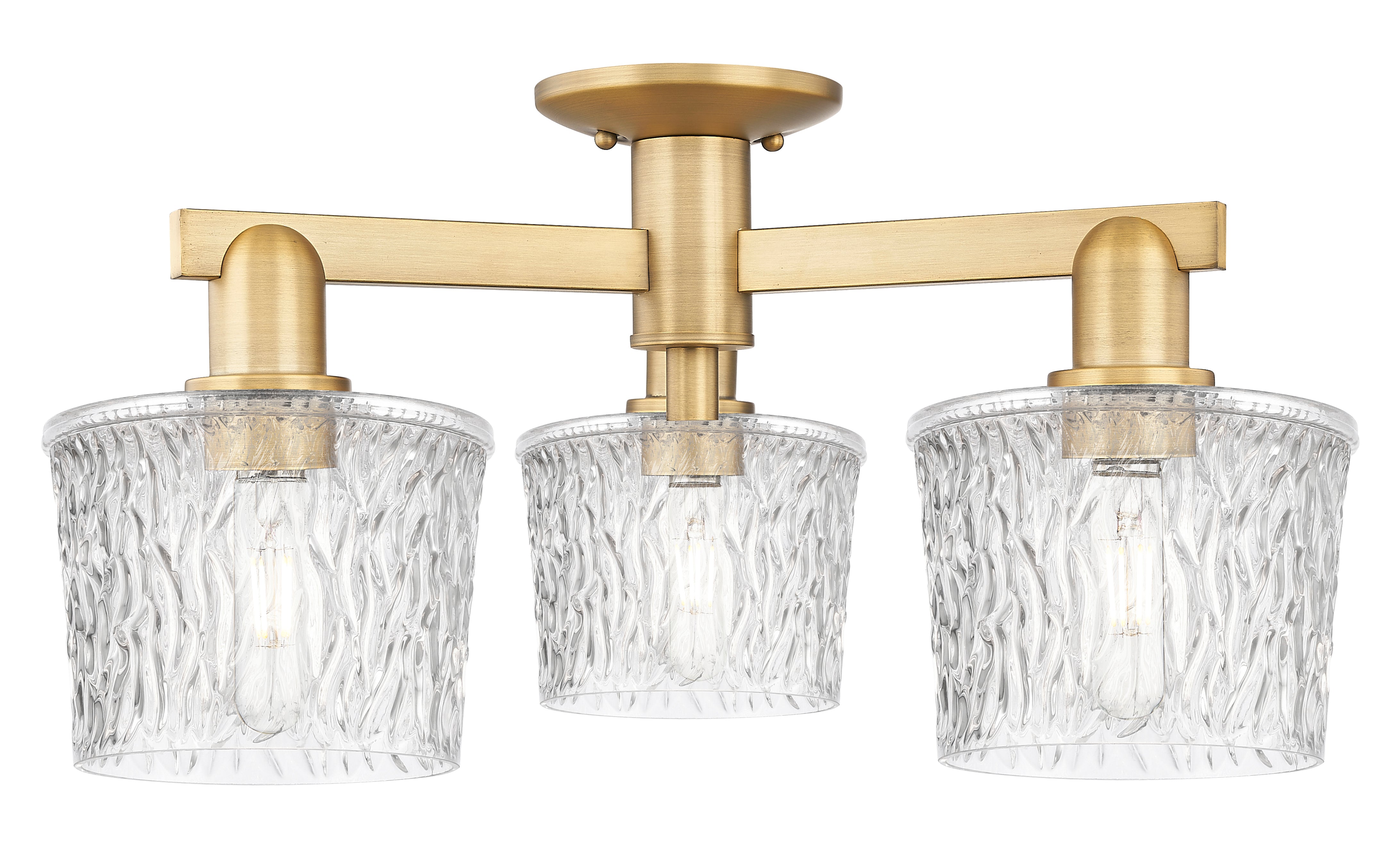 Arcadia Semi-Flush Mount Brushed Satin Nickel