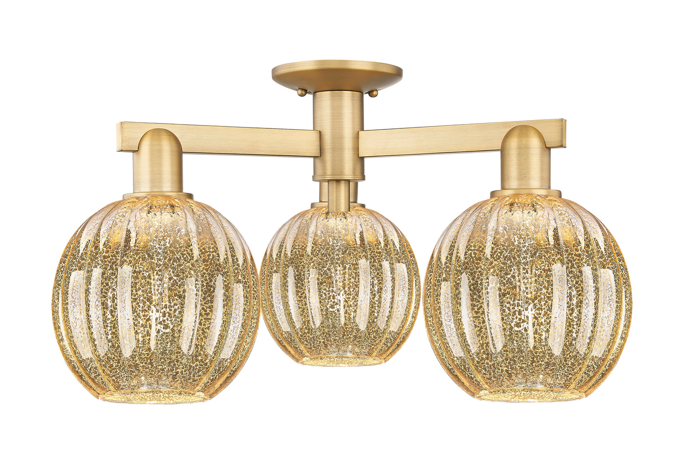 Arcadia Semi-Flush Mount Brushed Satin Nickel