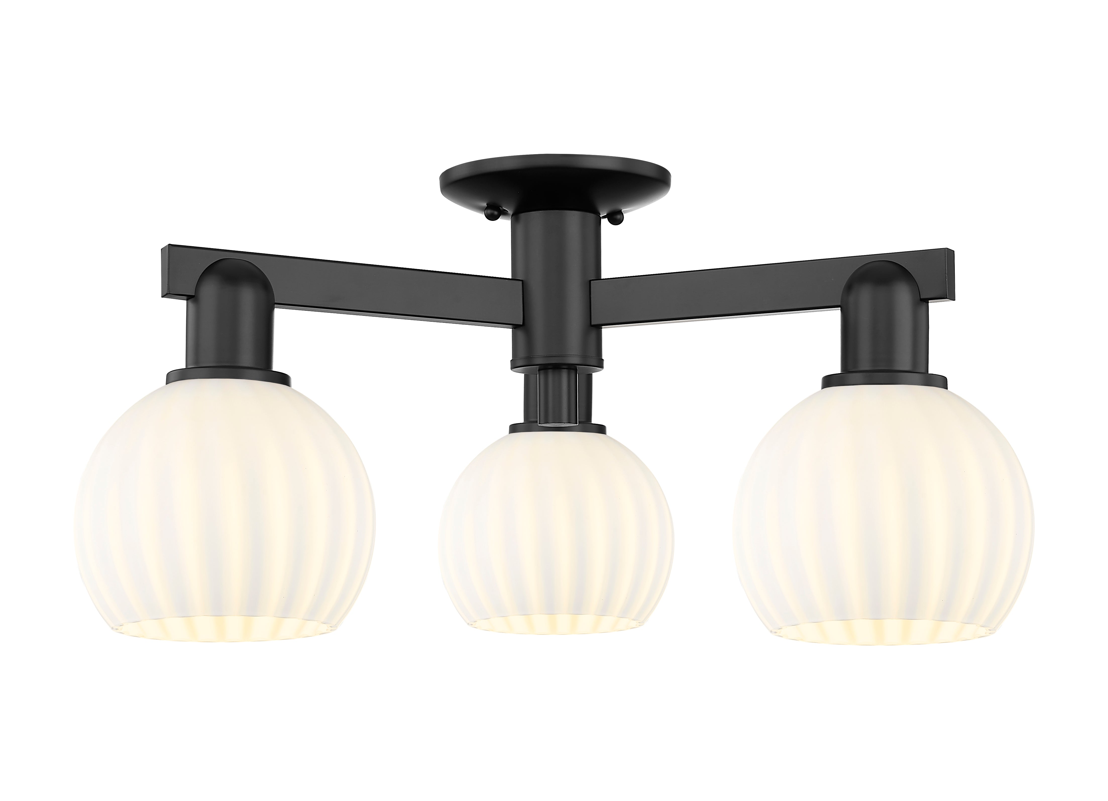 Arcadia Semi-Flush Mount Brushed Satin Nickel