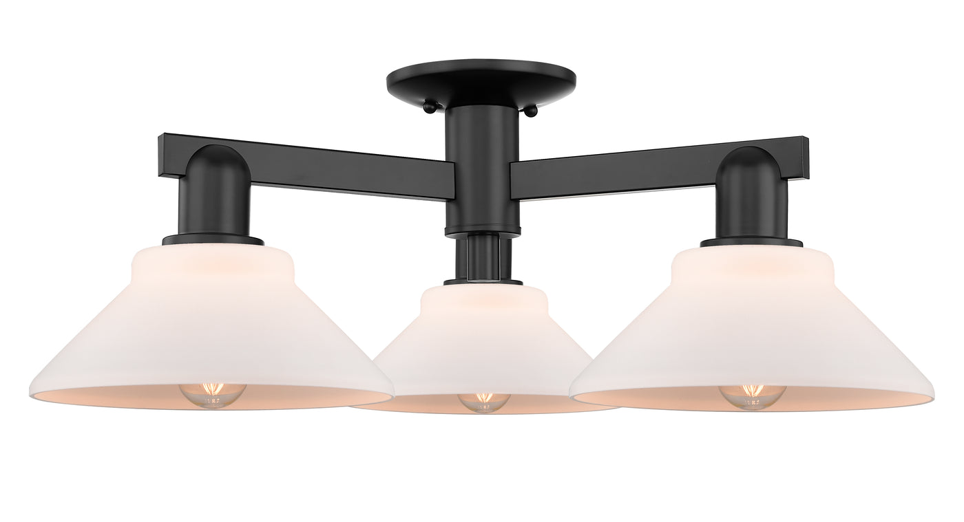 Arcadia Semi-Flush Mount Brushed Satin Nickel