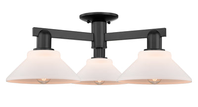 Arcadia Semi-Flush Mount Brushed Satin Nickel