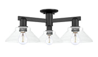 Arcadia Semi-Flush Mount Brushed Satin Nickel