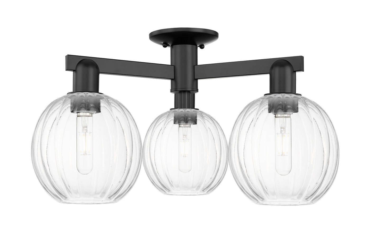 Arcadia Semi-Flush Mount Brushed Satin Nickel