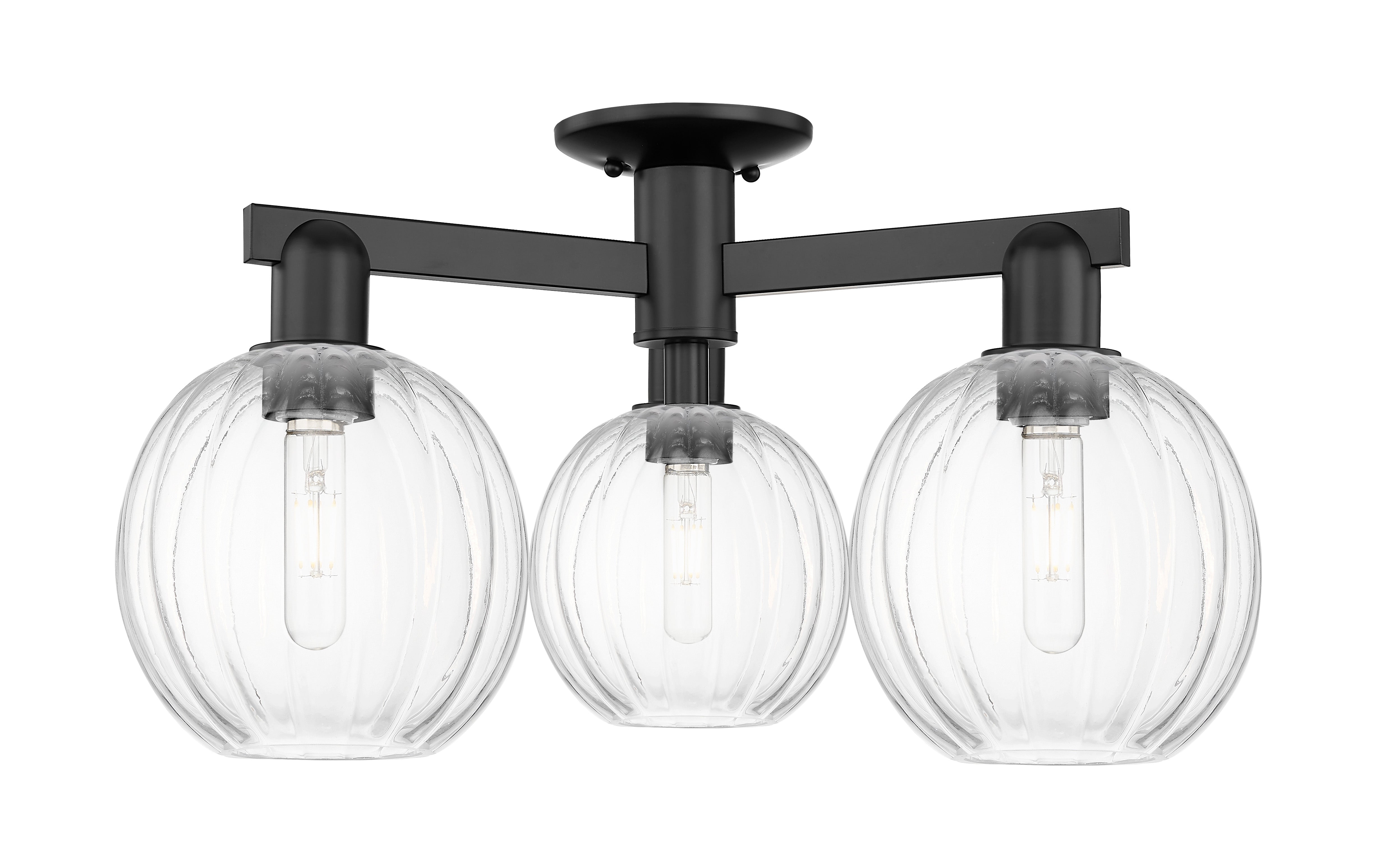 Arcadia Semi-Flush Mount Brushed Satin Nickel
