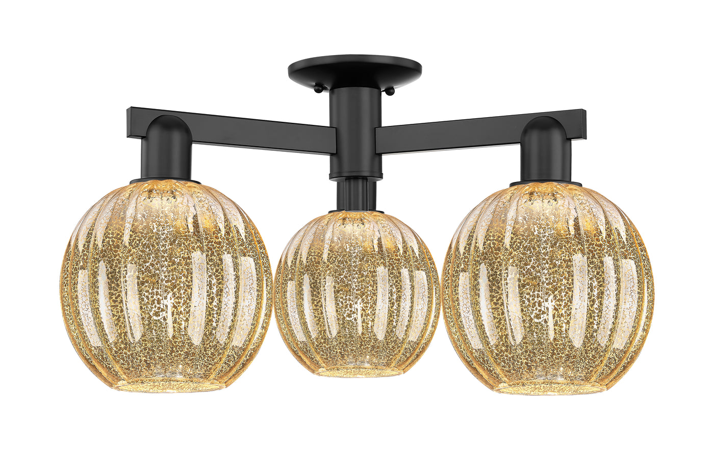 Arcadia Semi-Flush Mount Brushed Satin Nickel