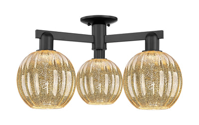 Arcadia Semi-Flush Mount Brushed Satin Nickel