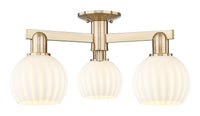 Arcadia Semi-Flush Mount Brushed Satin Nickel