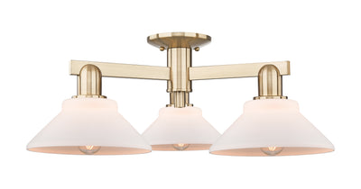 Arcadia Semi-Flush Mount Brushed Satin Nickel