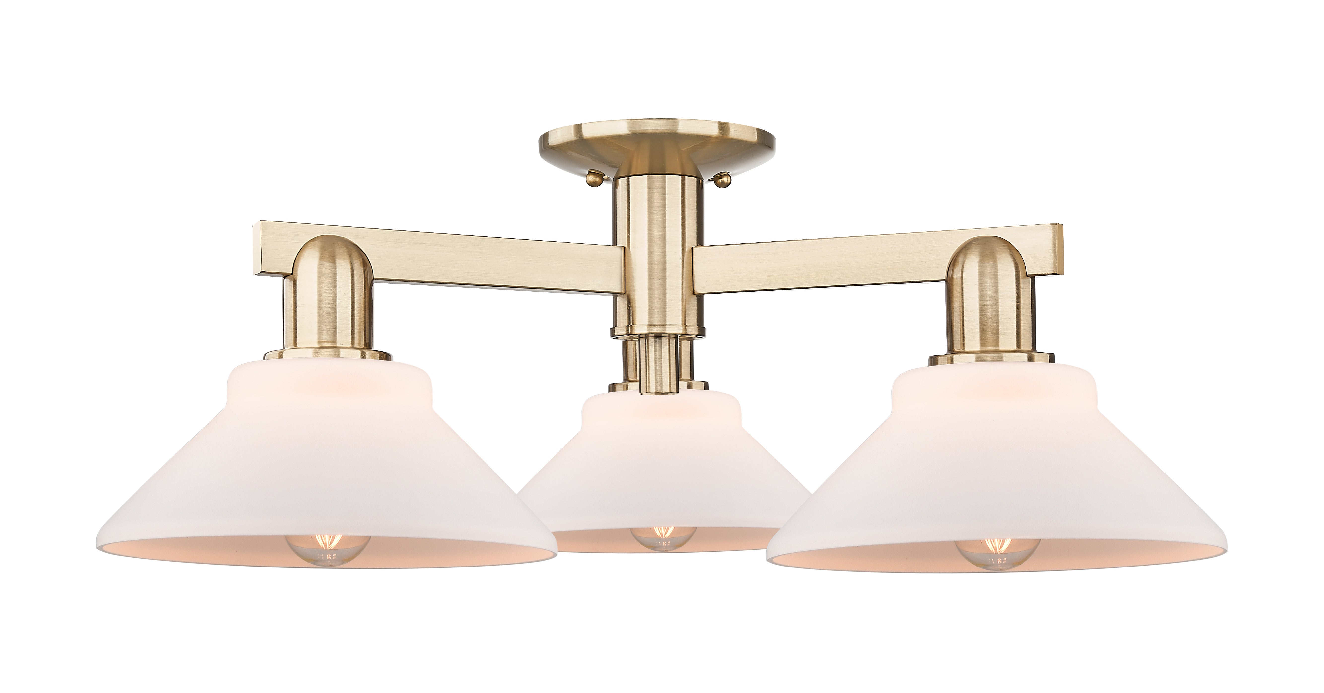 Arcadia Semi-Flush Mount Brushed Satin Nickel