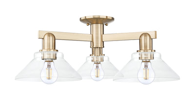 Arcadia Semi-Flush Mount Brushed Satin Nickel