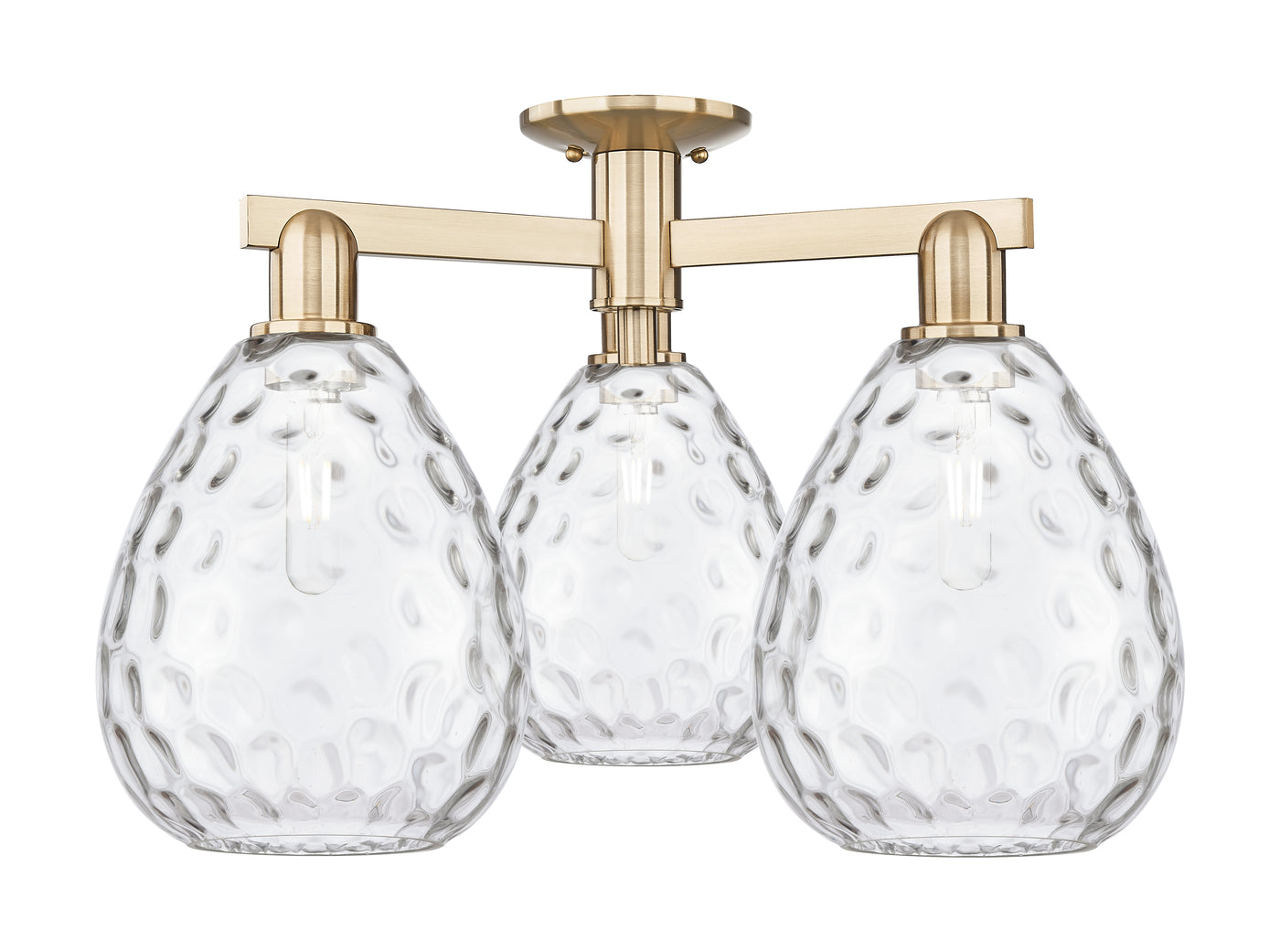 Arcadia Semi-Flush Mount Cast Brass