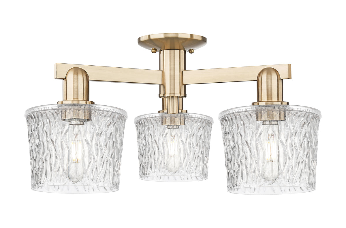 Arcadia Semi-Flush Mount Brushed Satin Nickel