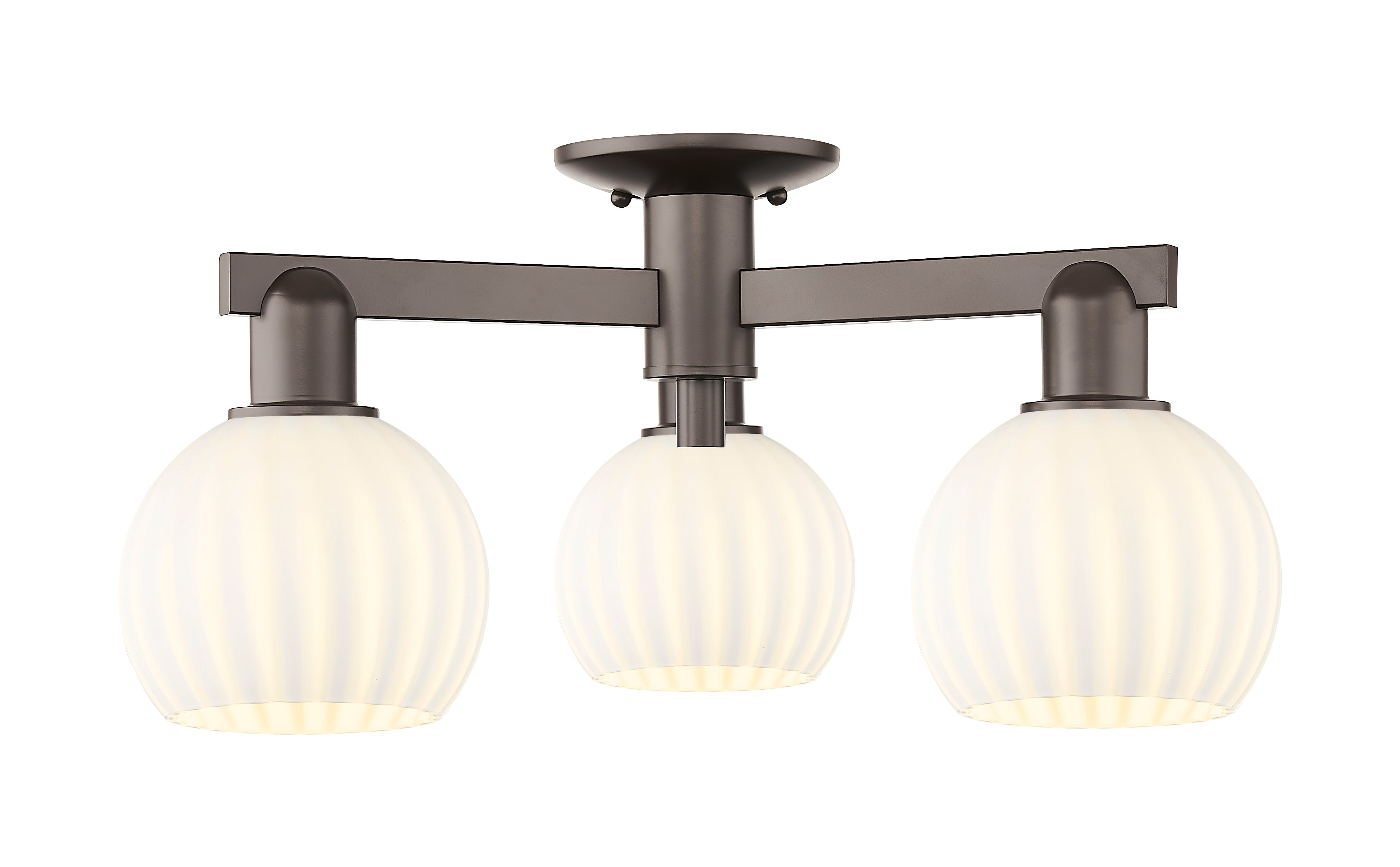 Arcadia Semi-Flush Mount Brushed Satin Nickel