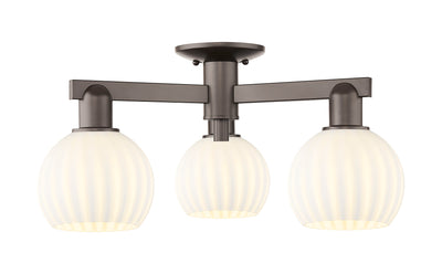 Arcadia Semi-Flush Mount Brushed Satin Nickel