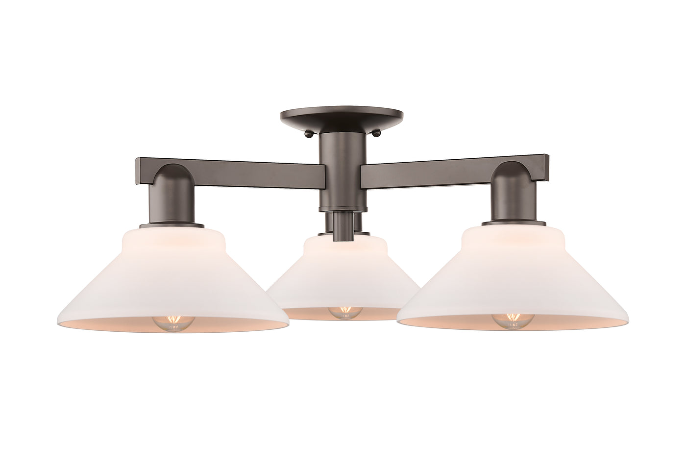 Arcadia Semi-Flush Mount Brushed Satin Nickel