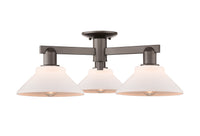 Arcadia Semi-Flush Mount Brushed Satin Nickel
