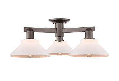 Arcadia Semi-Flush Mount Brushed Satin Nickel