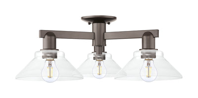 Arcadia Semi-Flush Mount Brushed Satin Nickel
