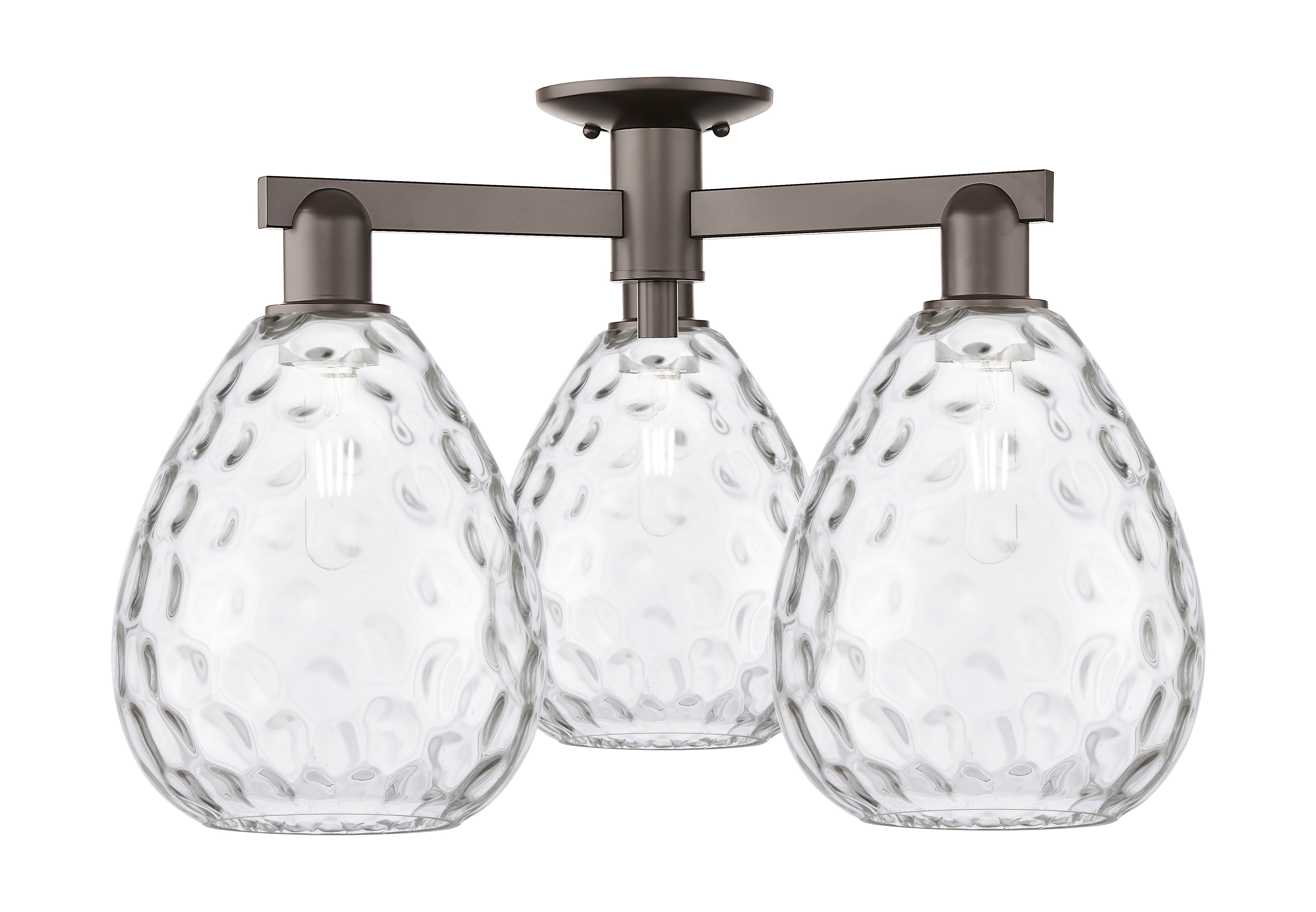 Arcadia Semi-Flush Mount Cast Brass