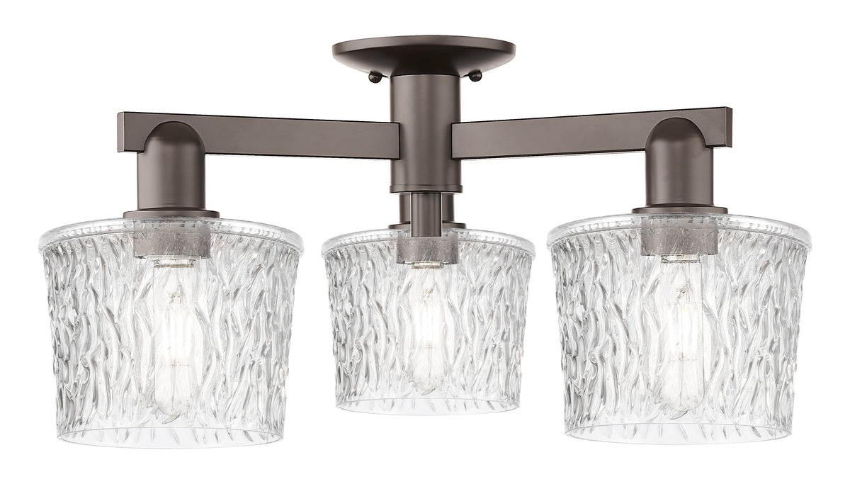 Arcadia Semi-Flush Mount Brushed Satin Nickel