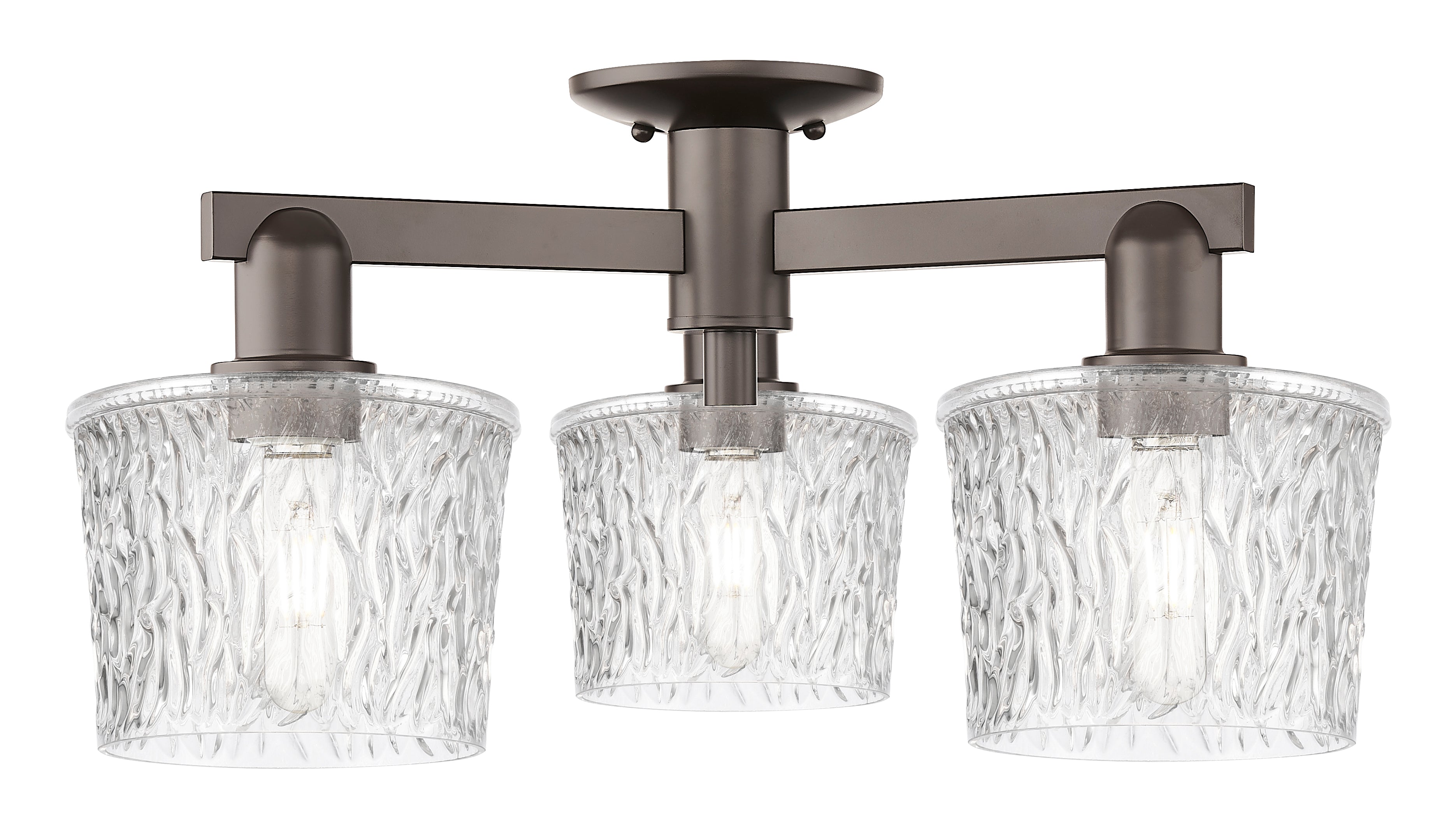 Arcadia Semi-Flush Mount Brushed Satin Nickel