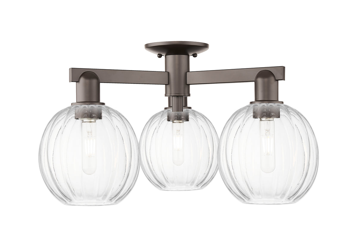 Arcadia Semi-Flush Mount Brushed Satin Nickel