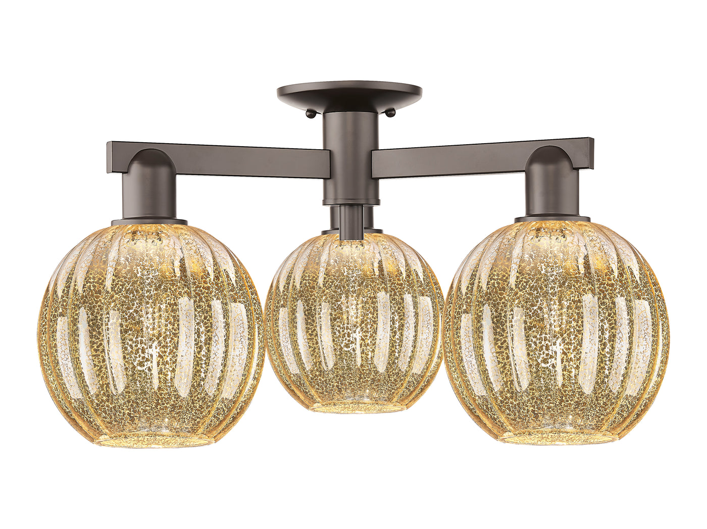 Arcadia Semi-Flush Mount Brushed Satin Nickel