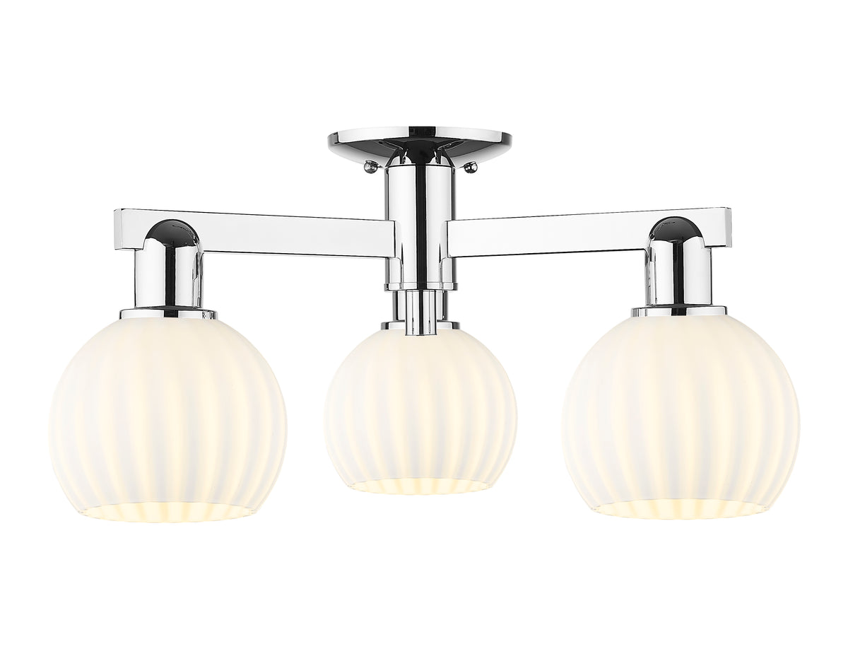 Arcadia Semi-Flush Mount Brushed Satin Nickel