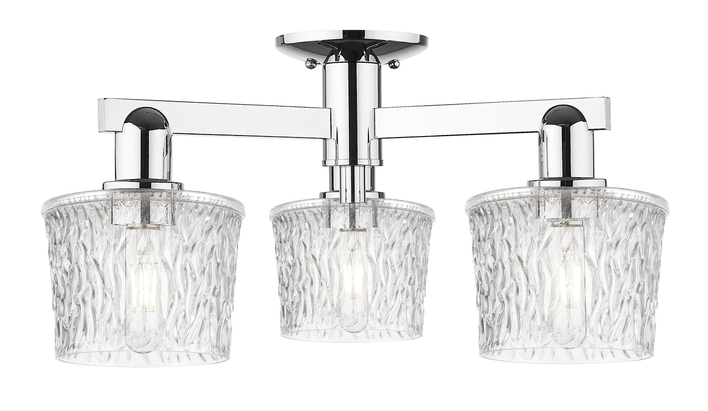 Arcadia Semi-Flush Mount Brushed Satin Nickel
