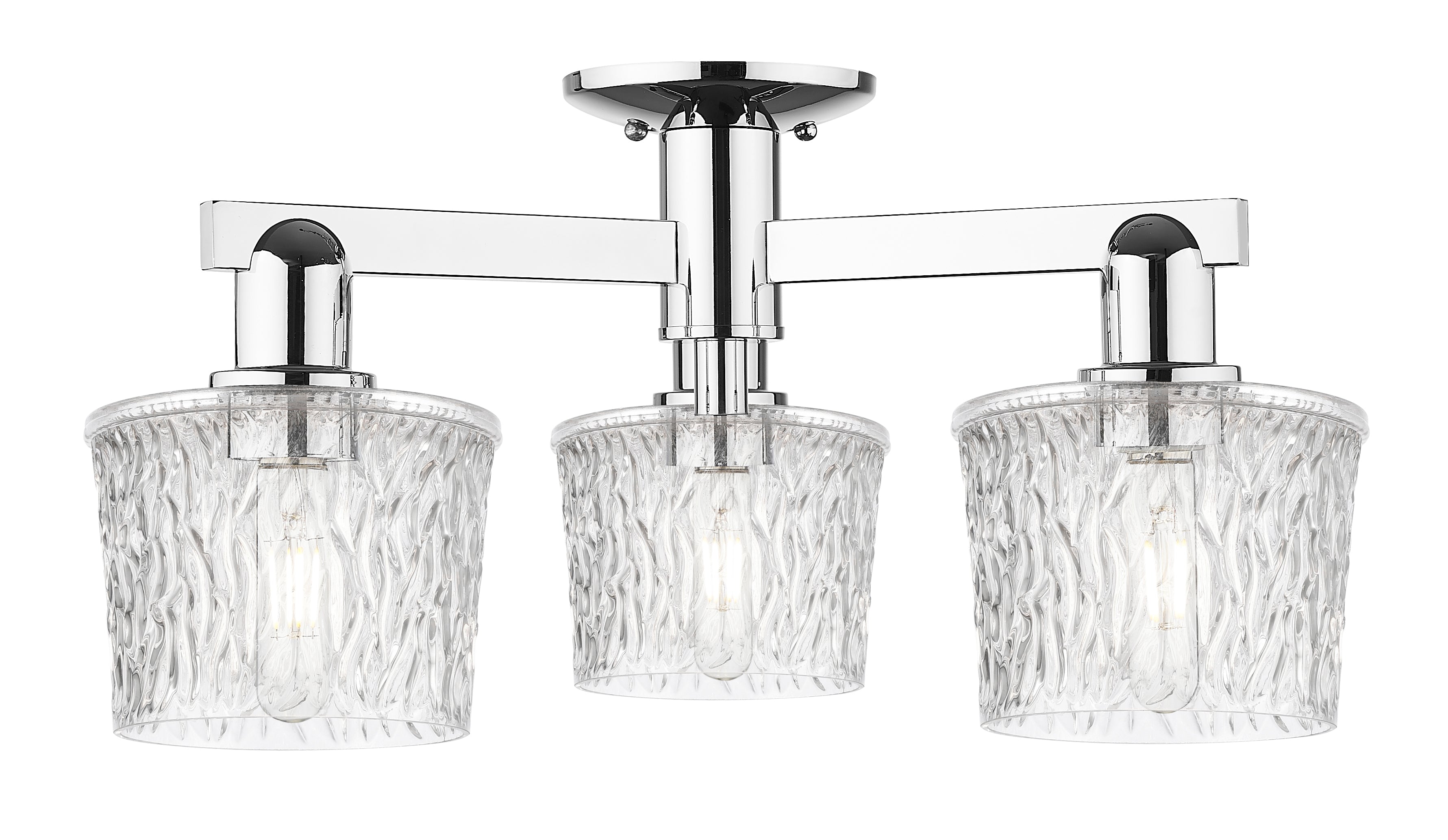 Arcadia Semi-Flush Mount Brushed Satin Nickel