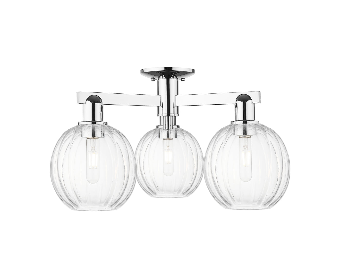 Arcadia Semi-Flush Mount Brushed Satin Nickel