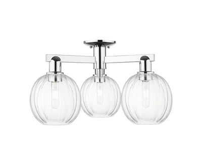 Arcadia Semi-Flush Mount Brushed Satin Nickel