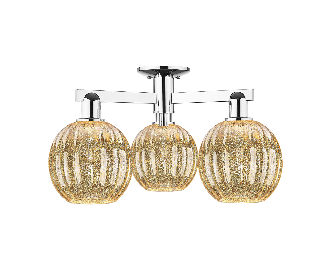 Arcadia Semi-Flush Mount Brushed Satin Nickel