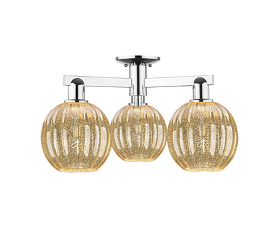 Arcadia Semi-Flush Mount Brushed Satin Nickel