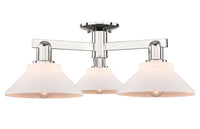 Arcadia Semi-Flush Mount Brushed Satin Nickel