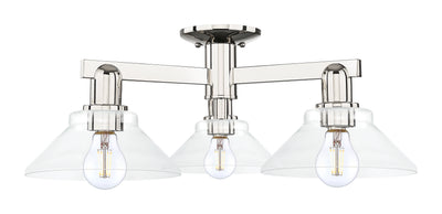 Arcadia Semi-Flush Mount Brushed Satin Nickel