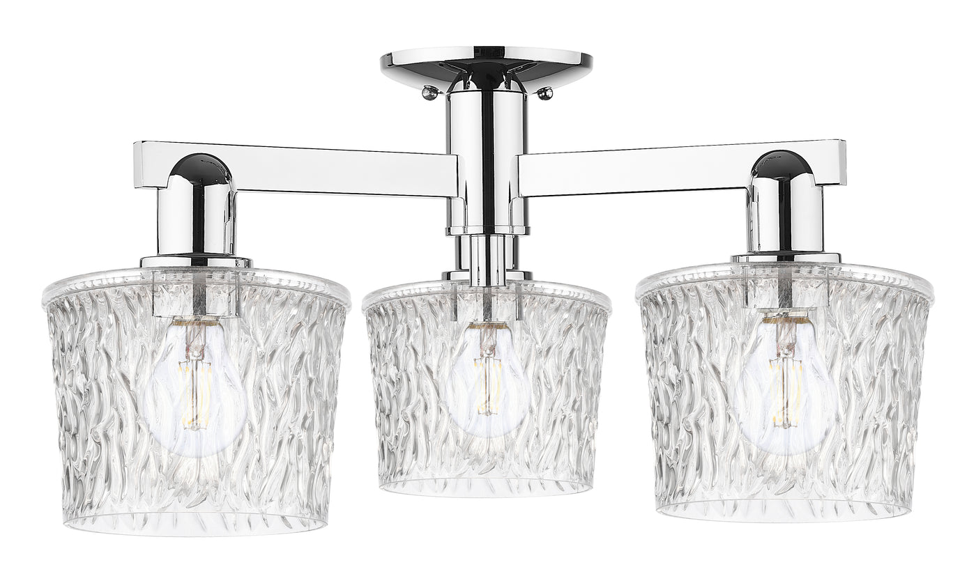 Arcadia Semi-Flush Mount Brushed Satin Nickel
