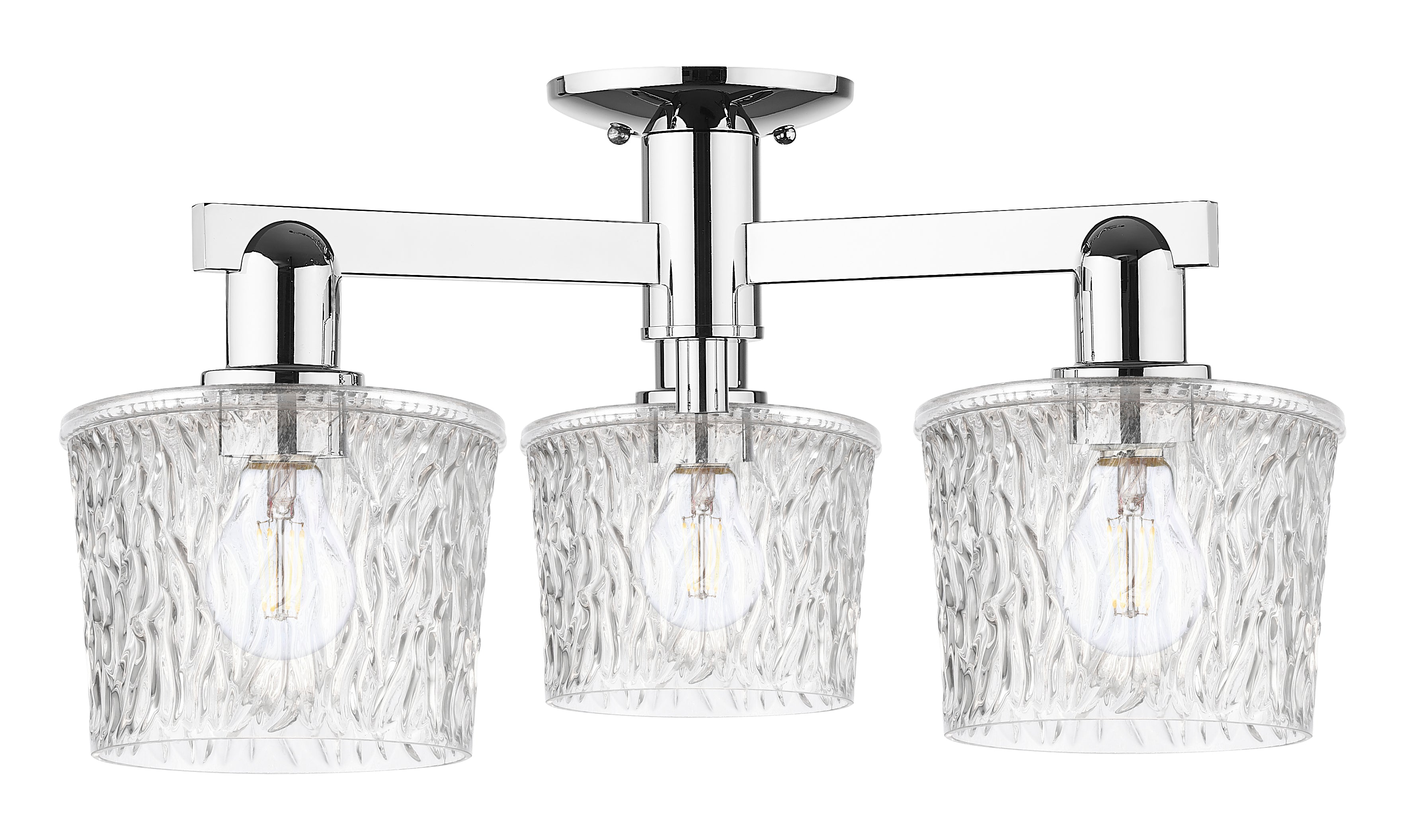 Arcadia Semi-Flush Mount Brushed Satin Nickel