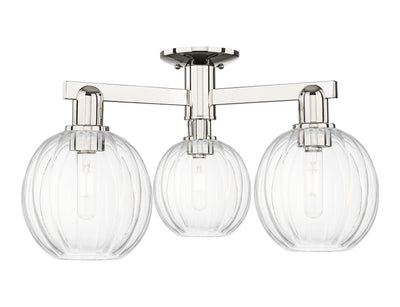 Arcadia Semi-Flush Mount Brushed Satin Nickel