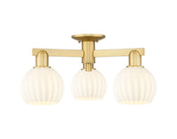 Arcadia Semi-Flush Mount Brushed Satin Nickel