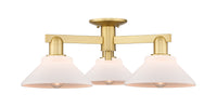 Arcadia Semi-Flush Mount Brushed Satin Nickel