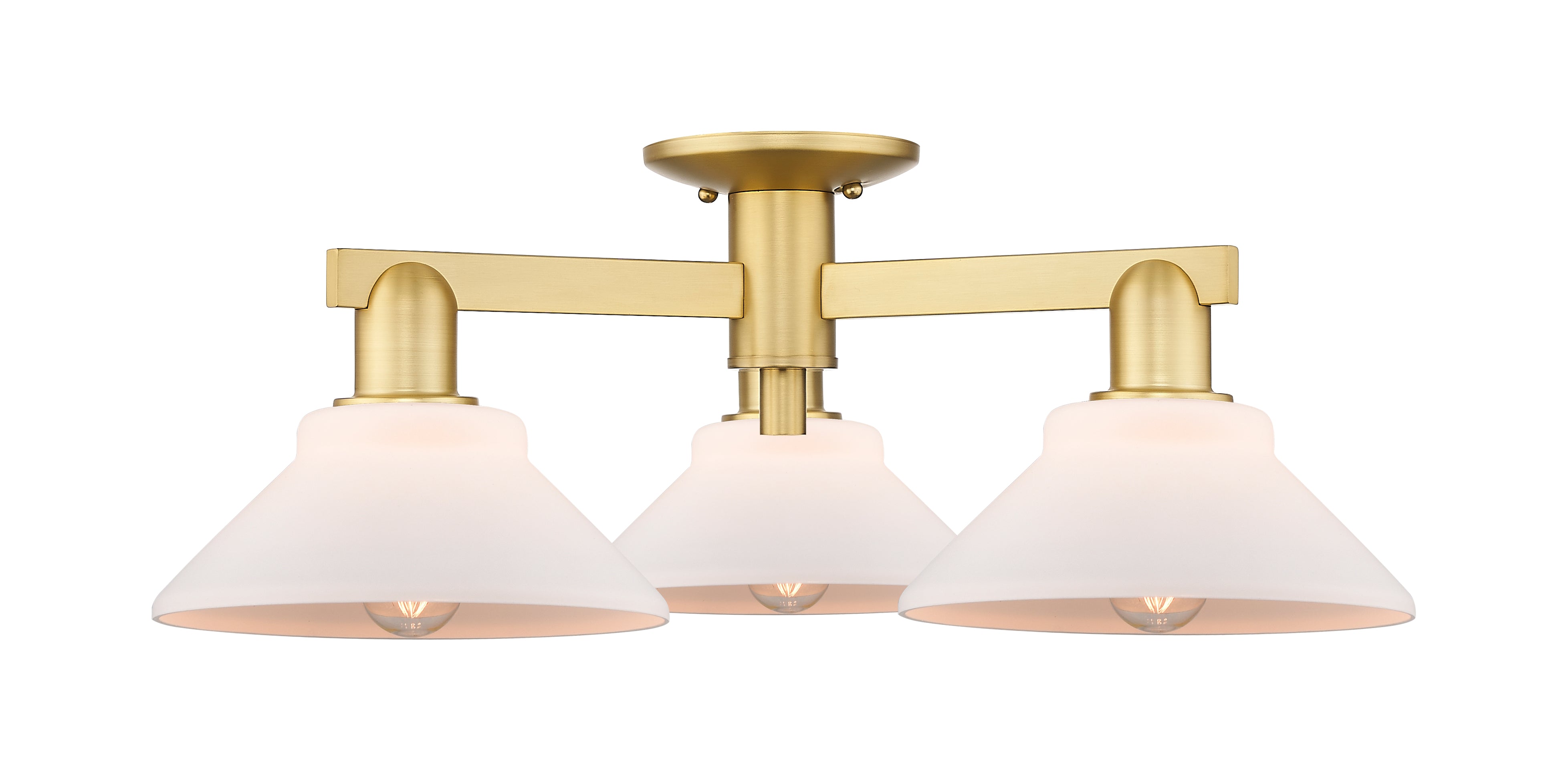 Arcadia Semi-Flush Mount Brushed Satin Nickel
