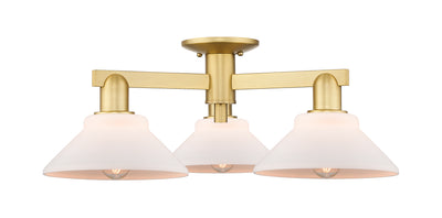 Arcadia Semi-Flush Mount Brushed Satin Nickel
