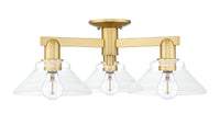 Arcadia Semi-Flush Mount Brushed Satin Nickel