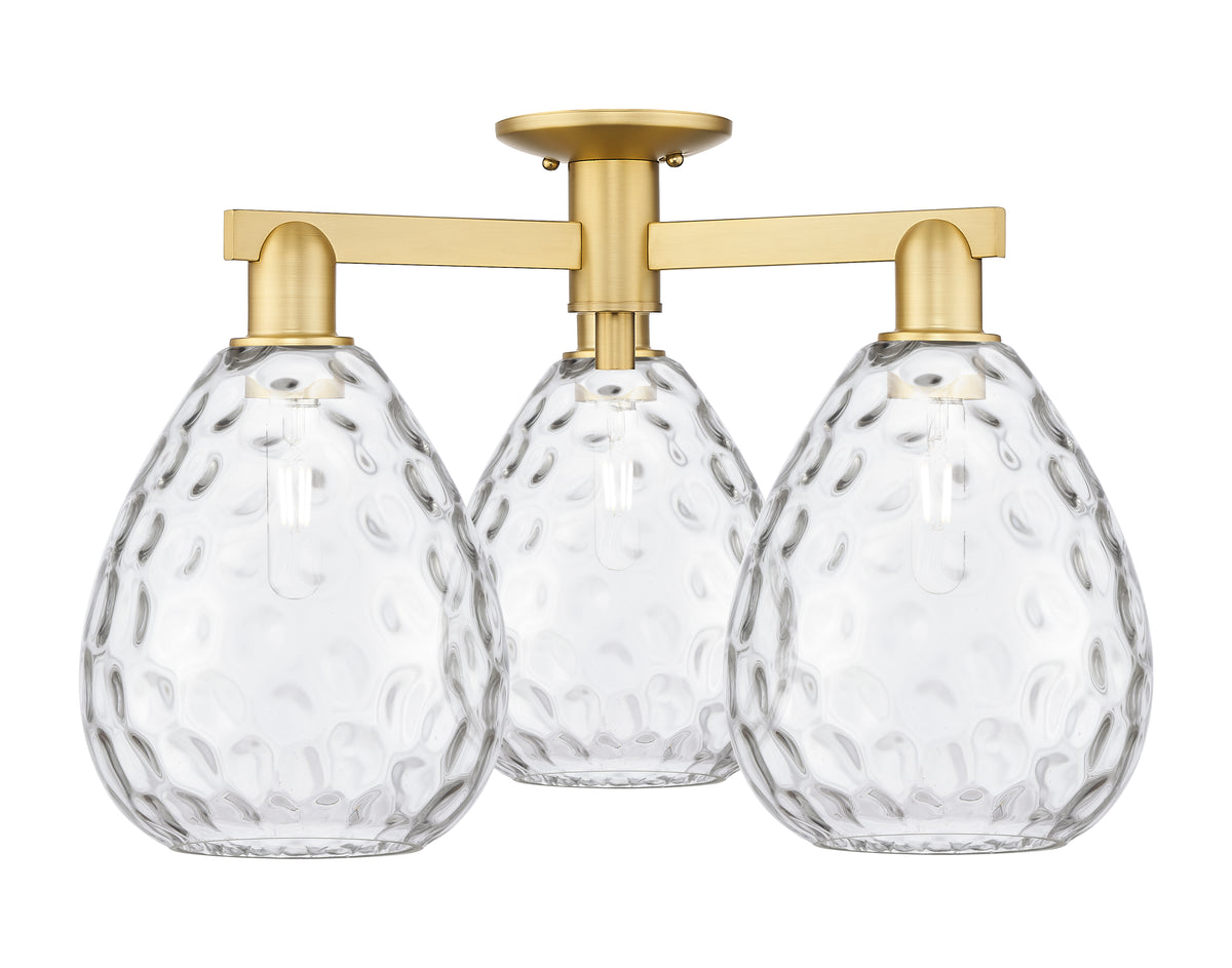 Arcadia Semi-Flush Mount Cast Brass
