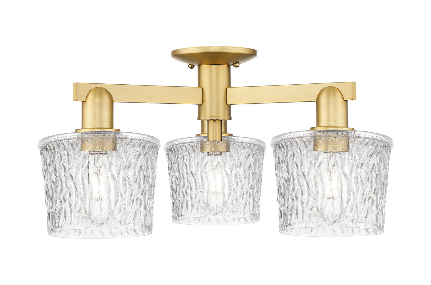 Arcadia Semi-Flush Mount Brushed Satin Nickel