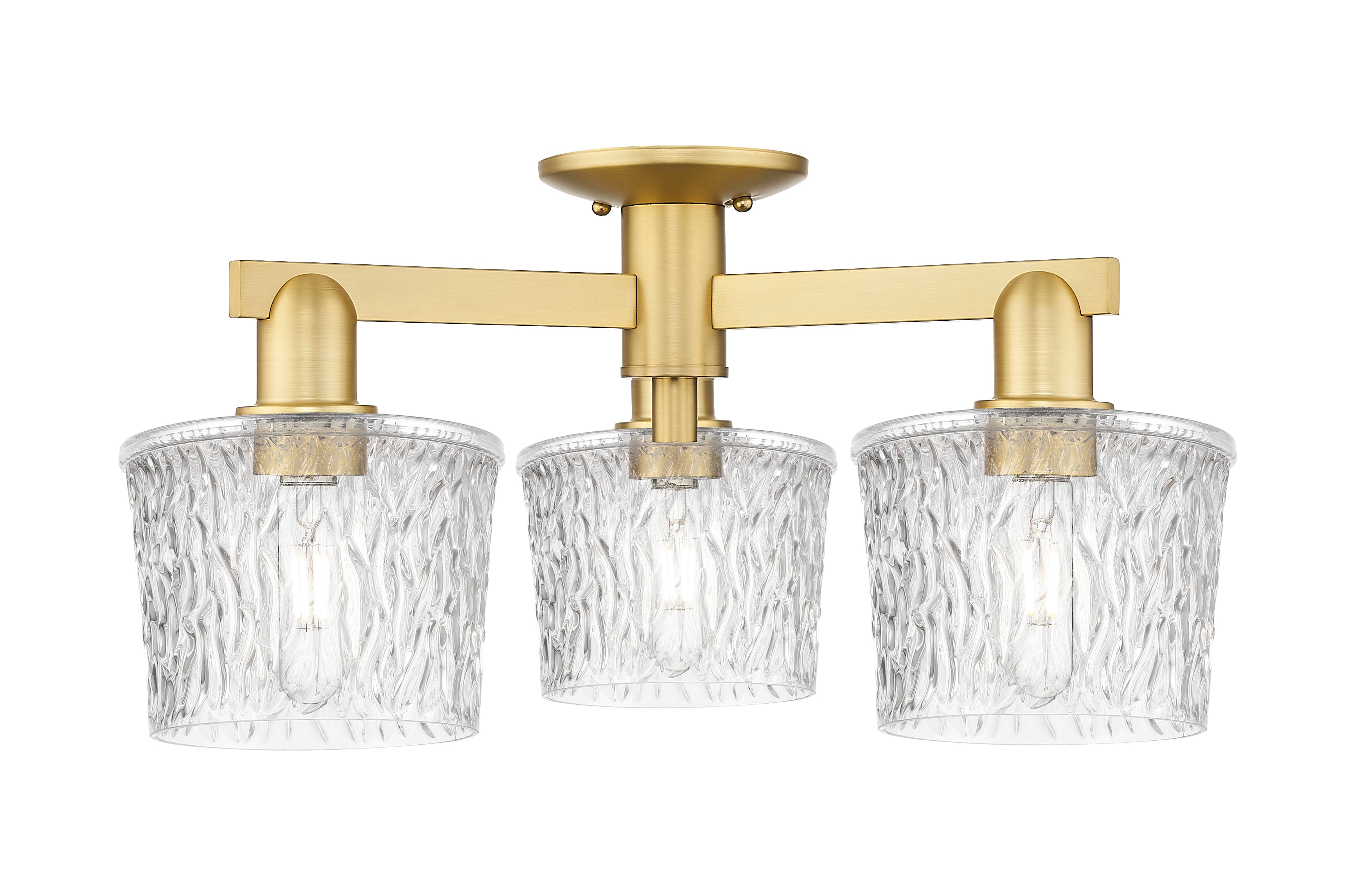Arcadia Semi-Flush Mount Brushed Satin Nickel
